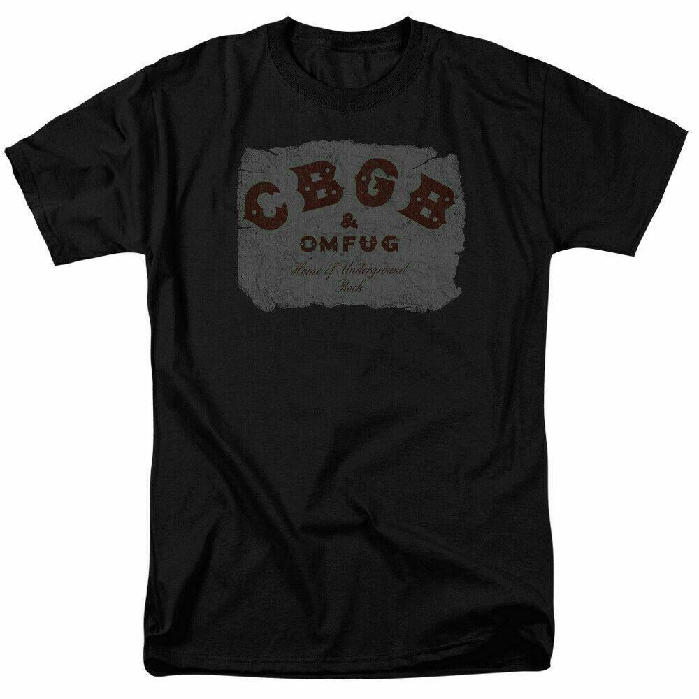 

26 CBGB OMFUG Crumbled Logo T Shirt Licensed Home Of Underground Rock Tee Black Unisex T-Shirt XXXXL