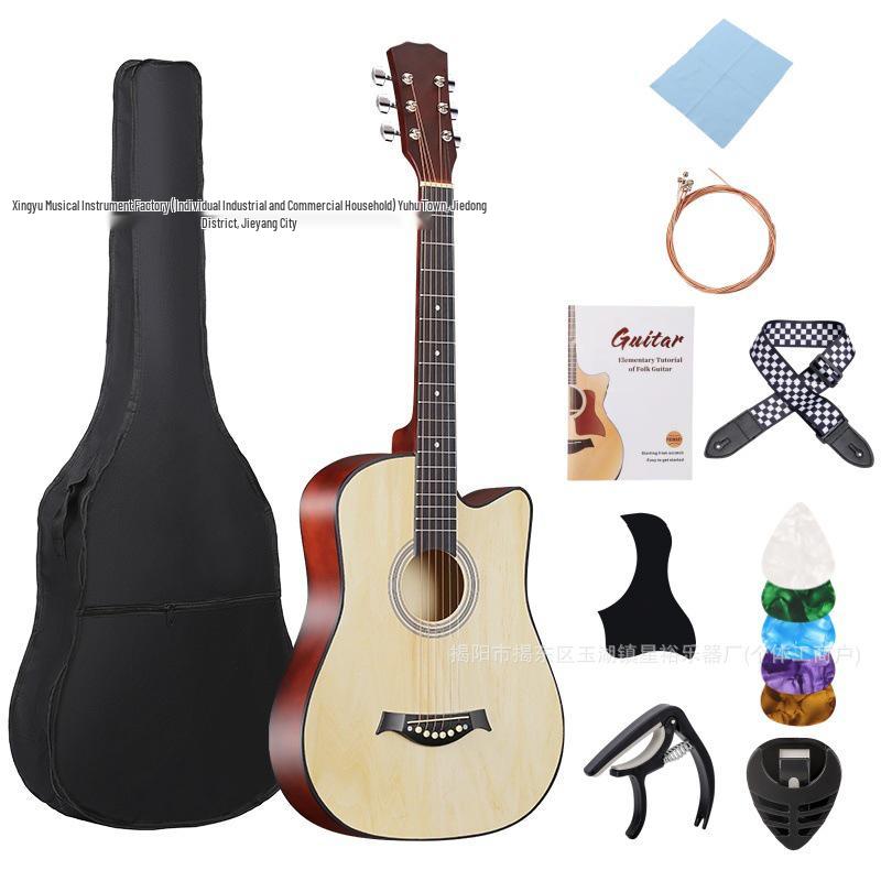 38-Inch Folk Guitar for Beginners - Popular Practice Guitar with Large Stock Available