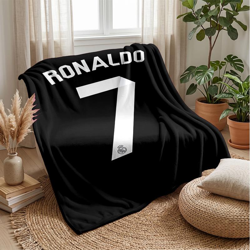 Coperta Tema Cristiano Ronaldo Morbida Coperta in Flanella Morbida Coperta Plaid Peluche Coperta Accogliente per Divano Letto per Arredamento Casa