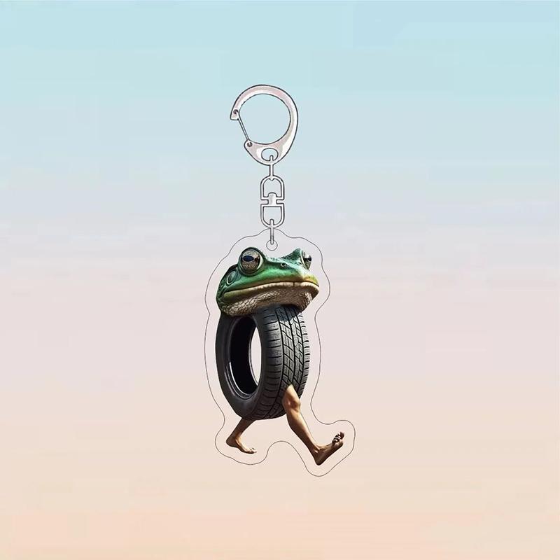 Playful Italian Brainrot Animals Keychains Acrylic Shark Keychain Meme Keyrings Fans Friends Gifts Phone Charms Backpack Pendants