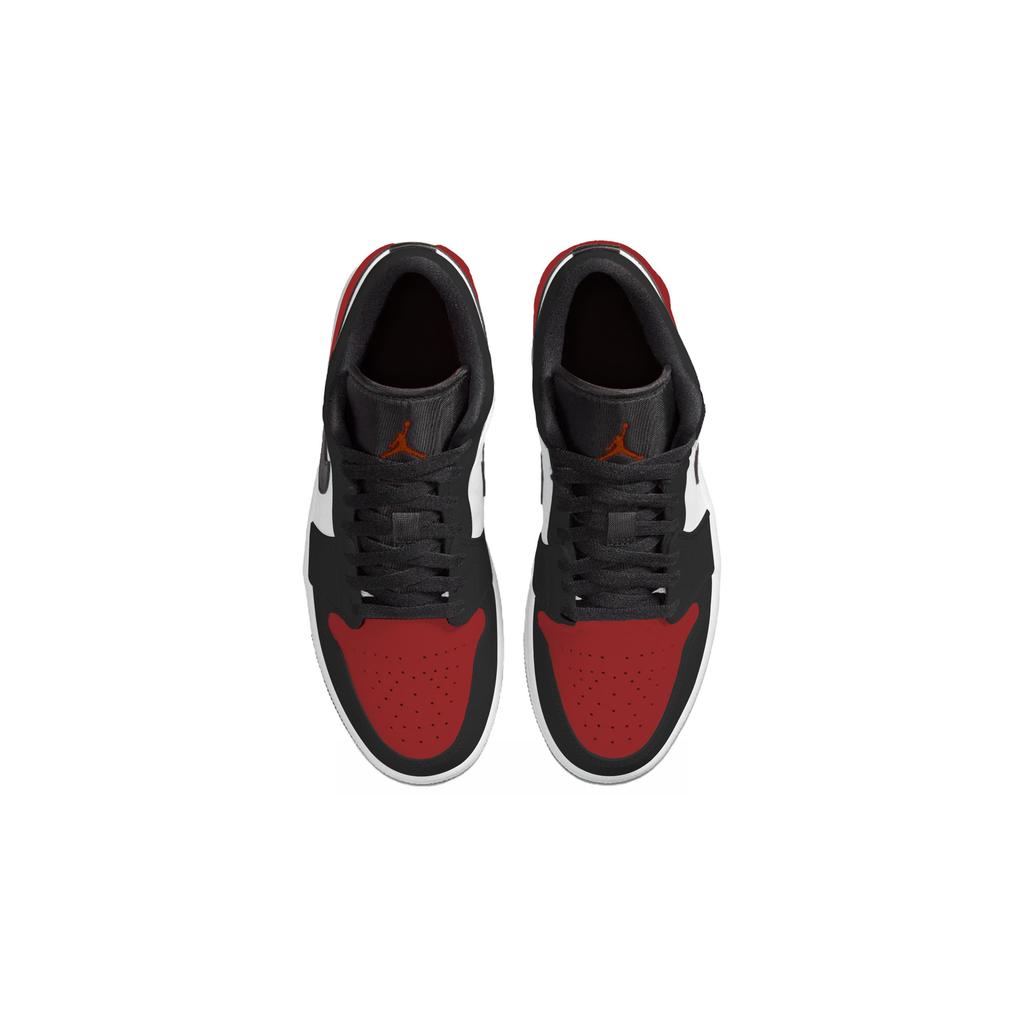 Jordan Air Jordan 1 Abrasion Resistant Low Top Skateboard Shoes Men's Black Red 553560-081(Team1258-AJ)