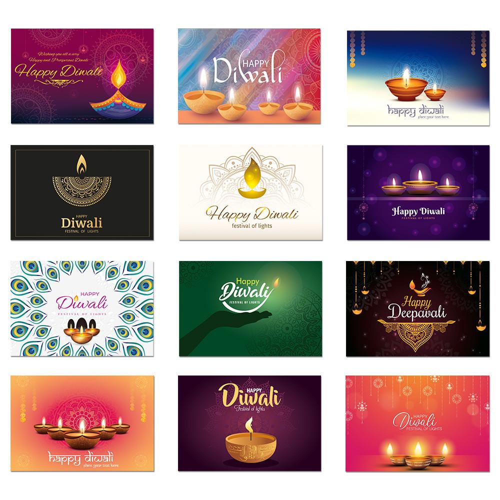 Celebration Diwali Greeting Card With Envelopes And Stickers For Festive Events