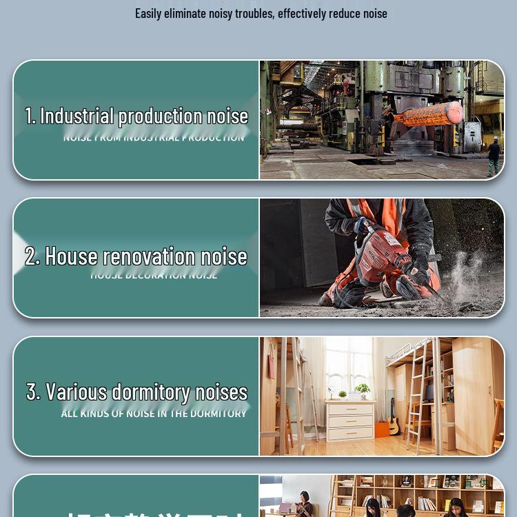 Industrial Soundproof Earmuffs & Sleeping Earplugs for Noise Reduction