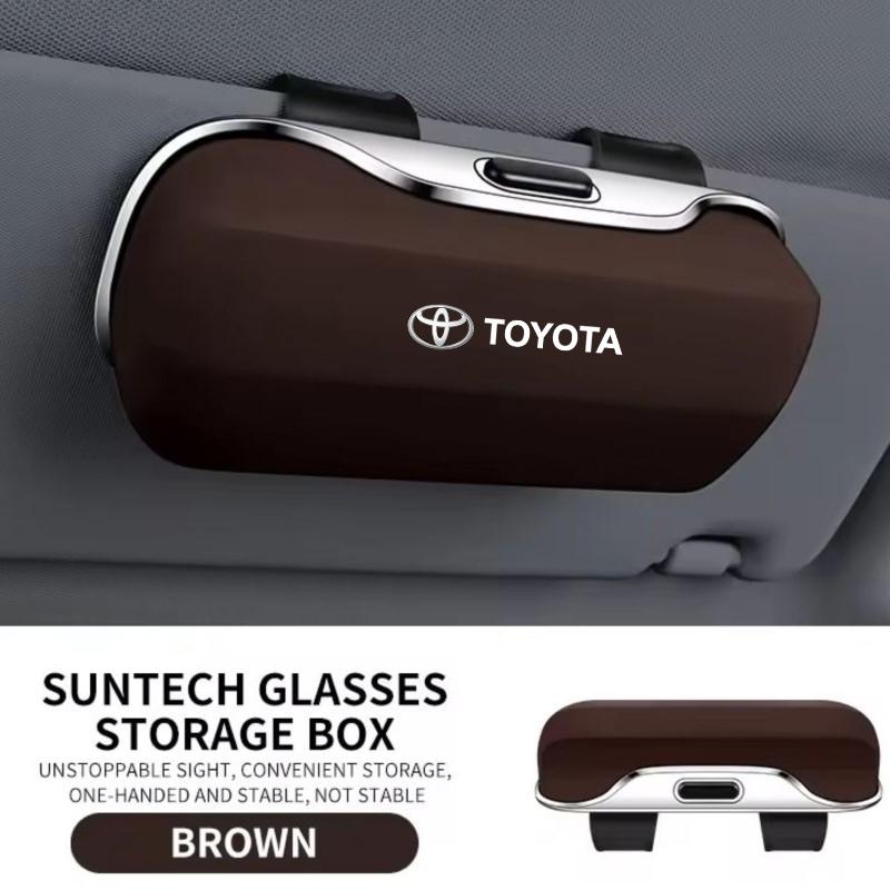 2026 New For Toyota For Toyota Rav4 Corolla Camry Aqua Yaris Cross Auris TRD Car Visor Sunglasses Glasses Case Glasses Holder Cl
