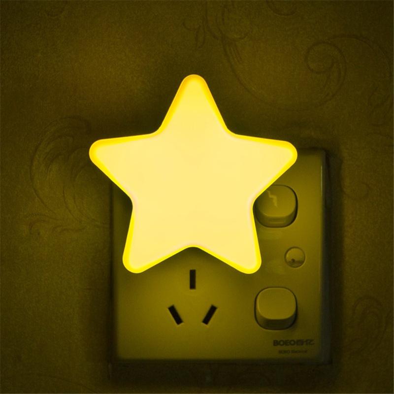 Induction Mini Star Shape Led Sensor Control Night Light For Kids Bedroom Bedside Baby Sleep Light