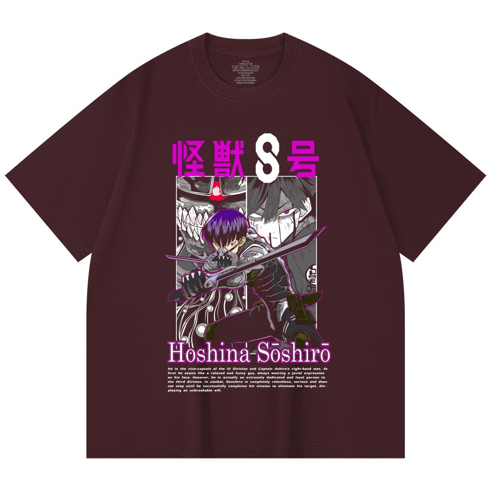 

230 Gsm 100% Cotton Kaiju No 8 V11 Soshiro Print Unisex Heavy Cotton T Shirt 2XL