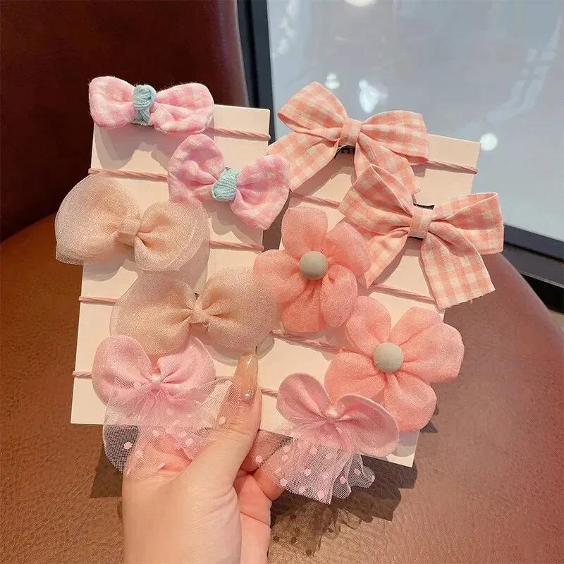 10 шт. Эстетичные резинки для волос – Милые эластичные резинки, Мягкие тканевые повязки, Стильные ободки для повседневного ношения