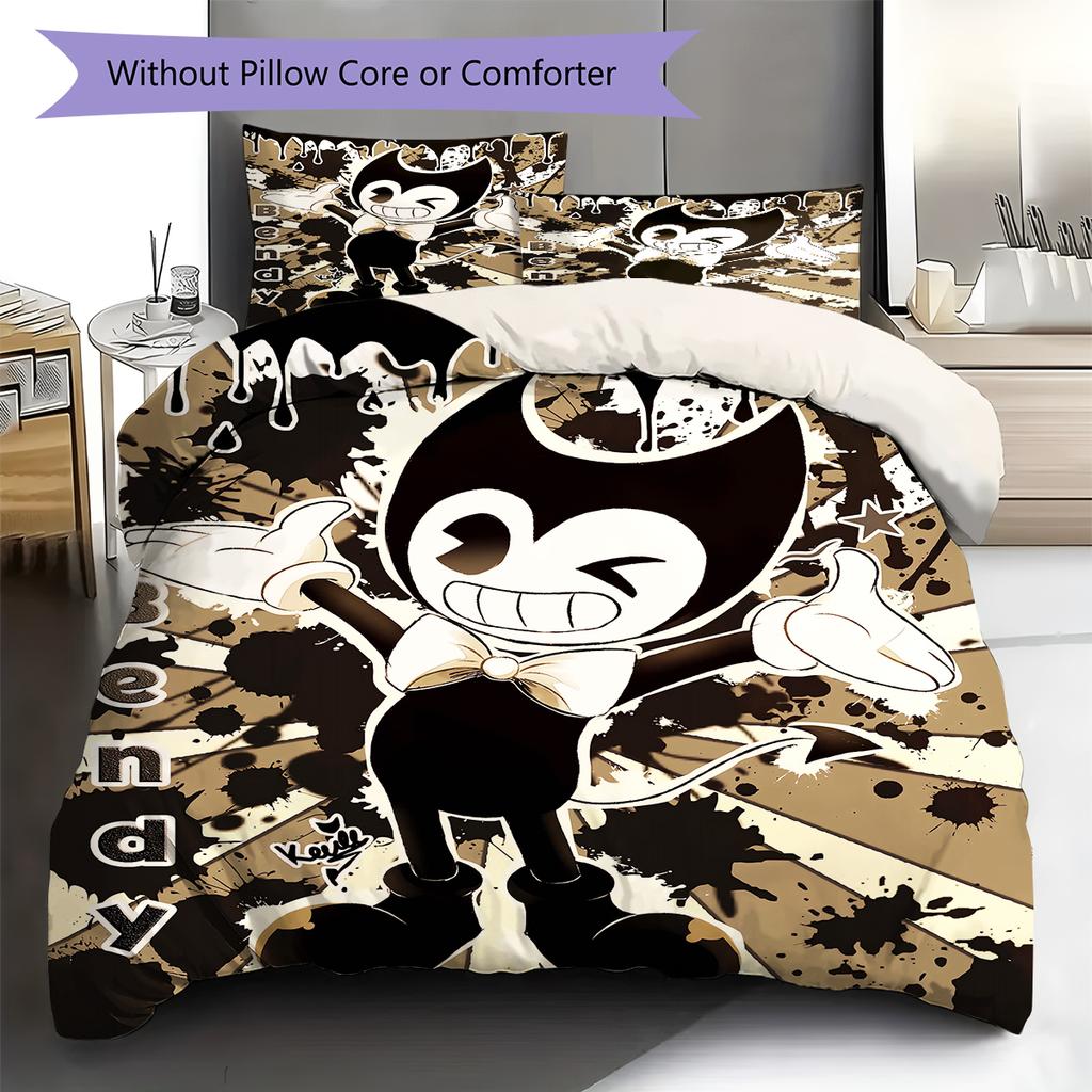 Bendy Pattern Bedding Quilt Set Quilt Cover Pillowcase Home Decoration Gift (1 * duvet cover + 2 * pillowcase, without core)