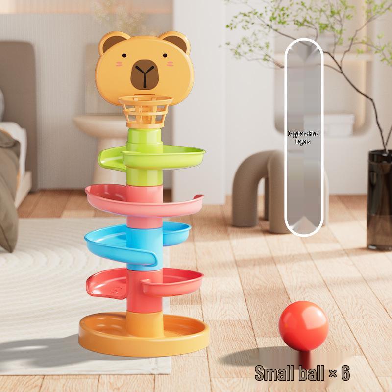 

Развивающая горка с шариками для малышей: Интерактивная игрушка для складывания и вращения для раннего обучения и развлечения родителей и детей