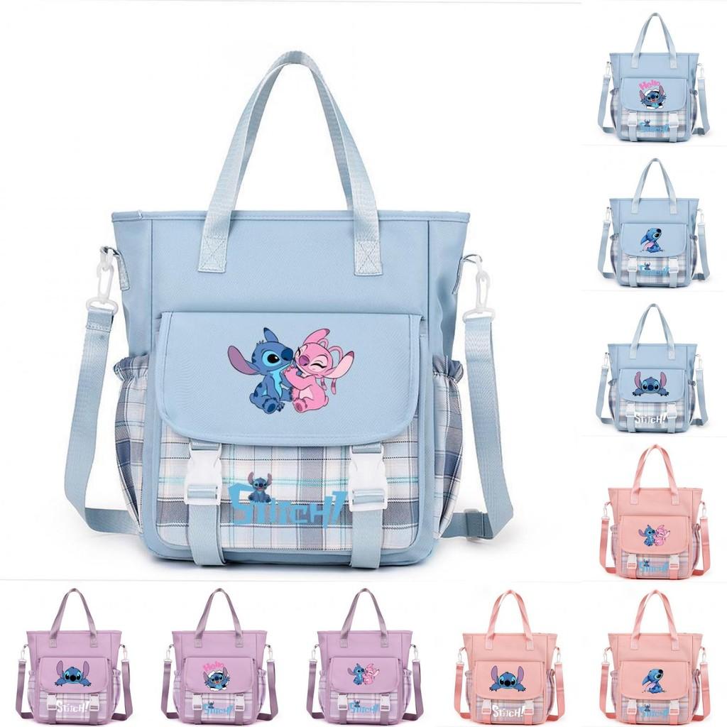 Lilo Stitch Kids Canvas Shoulder Bag With Colorful Print For Daily Use