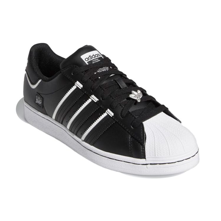 Adidas Superstar Black White Unisex Sneakers Core-Black Cloud-White Blue-Bird GX5257