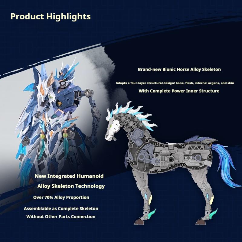 MOTOR NUCLEAR Zhao Yun Con Montura - Marco de Aleación Súper Articulado Mecha Modelo de Ensamblaje Kit de Figuras de Acción Muñeca Juguete de Moda Regalo