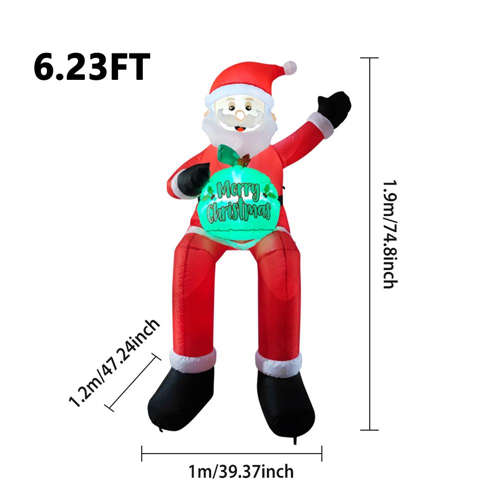 

Christmas Inflatables Outdoor 6FT-10FT Santa Decorations with LED Lights Christmas Tree Train Snowman for Yard Party Xmas Decor EU