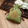 Canvas Embroidery Drawstring Bag Pure Color Coin Purse Wallet Elegant Festive Sugar Bag  Daily