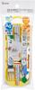 Curious George Trio Chopsticks Fork Bento Chopsticks Made In Dishwasher ZOO Set Freezer Set 16.5cm, Spoon, 13cm, Case, Slide-out Chopsticks, Japan,