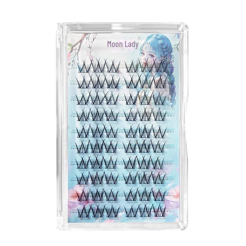 

Yue Jiao Niang Lazy Curl Natural V-Shape Eyelashes: Single Cluster, Ideal for Daily Use, Students, and Photogenic Looks