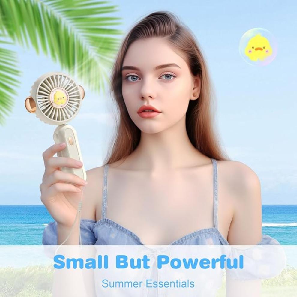 Portable Handheld Fan, Mini USB Hand Fan with 3 Speeds,