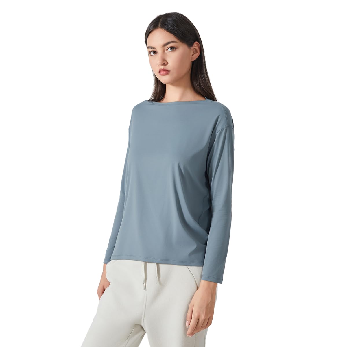 

Pluviva Long Sleeve Yoga Perfect for Hot and Women s Top, Quick-Drying, Pilates, Running, Gym, Yoga, Cycling, Fitness, Z10-bl-XL