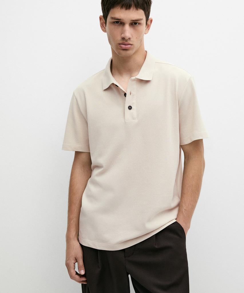 Masimodutti 100% Cotton Pique Polo Shirt