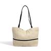 New High-end Light Luxury Cotton-linen Shoulder Bag, Large-capacity Commuter Handbag, Casual Versatile Tote Bag
