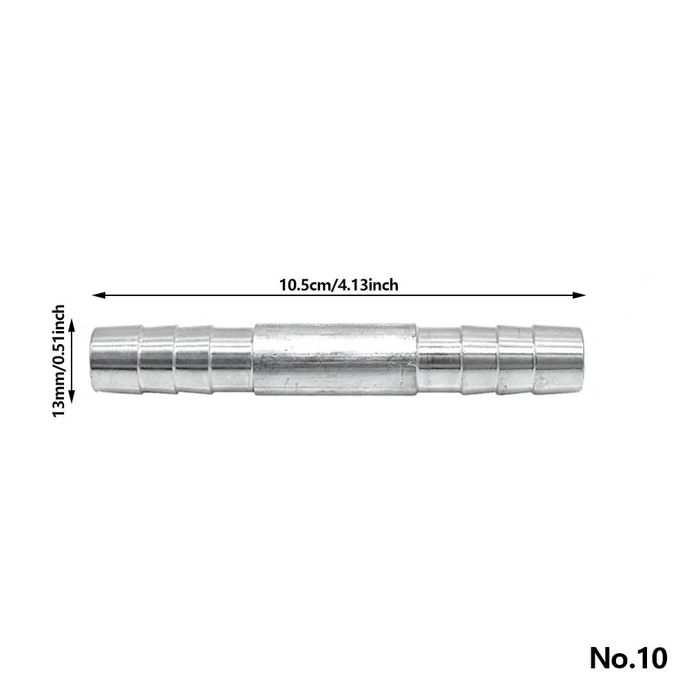 1pcs A/C Refrigerant Hose Barb Fitting 3/8 1/2 5/8 3/4 Straight Splice Push In Fitting Aluminium #6 #8 #10 #12 Car Accessories