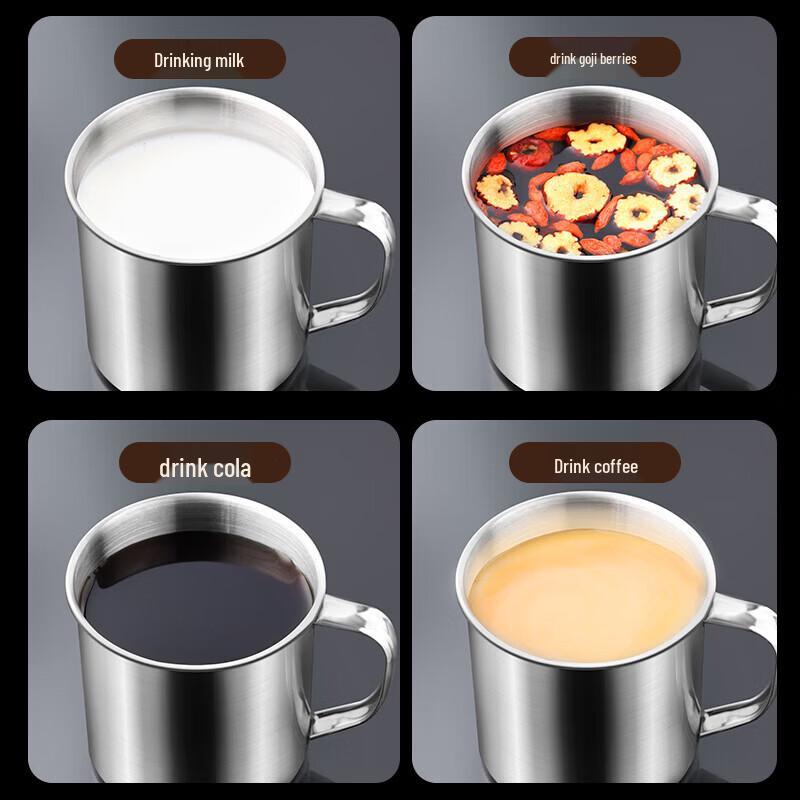 BJ 304 Stainless Steel Mug with Lid & Handle