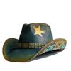 Nouveau Chapeau de Cowboy Western Vintage pour Homme Chapeau de Soleil de Plage Tressage en Paille Fait Main Chapeau Jazz Cowgirl Gentleman Sombrero Hombre