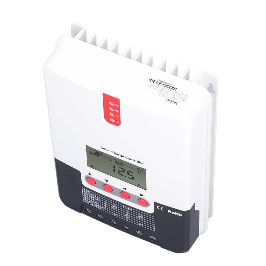 MPPT Solar Charge Controller 12V/24V 20A IP32 Protection Accessories for Power Stations Yachts RVs