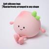 Portable USB Charging Night Light Cute Peach Light, Tap Control Squishy Bedside Lamp with Phone Holder, 2 Styles Warm Practical Desk Organizer Gadget