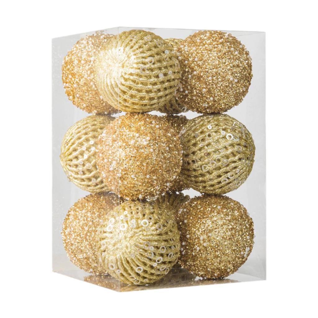 12Pcs Christmas Ball Decoration Decorative for Farmhouse Cabinet Living Room