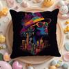 Luxurious illustration spell Pillow Case Soft Plush Fabric DoubleSided Printed Cushion Cover Warm Winter Sofa Pillow Case