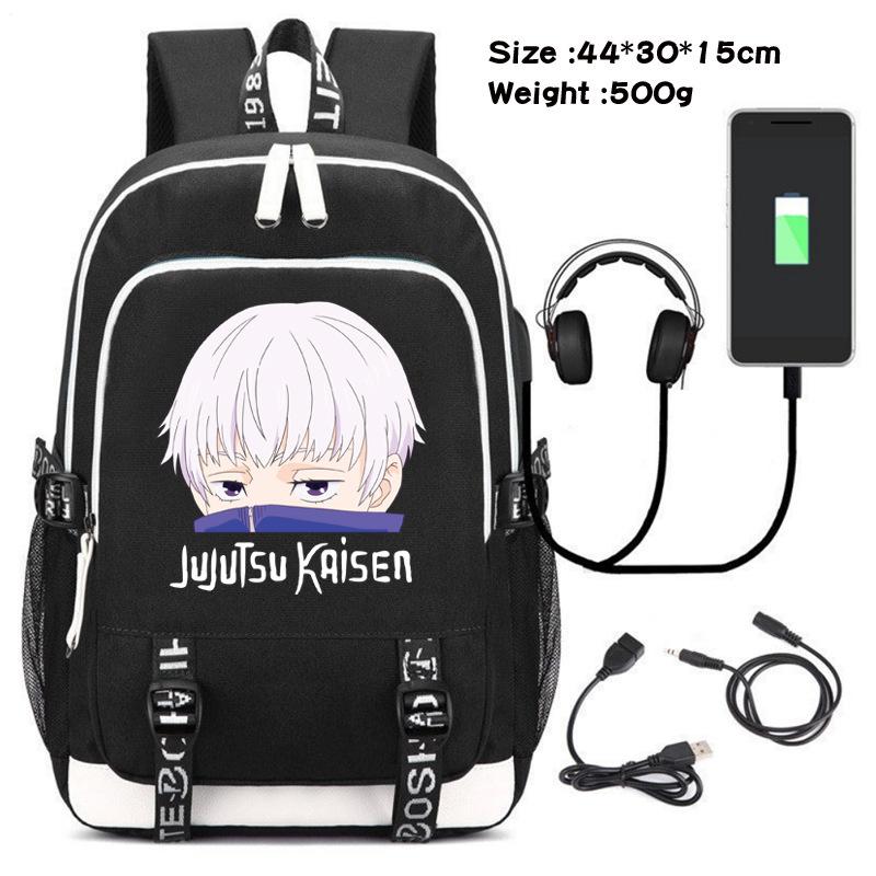 Spell Retreat Peripher bedruckter Rucksack USB-Lade-Rucksack Studenten-Schultasche Outdoor-Computertasche Reisetasche