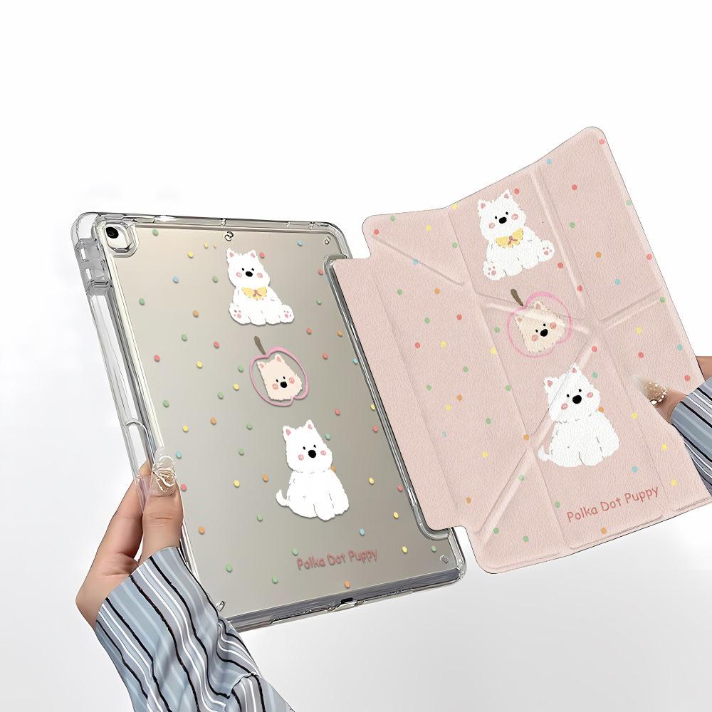 West Heights Suitable for iPad Pro 11-inch Y Folding Sticker Tablet Protective Case iPad Pro13-inch Cute Niche