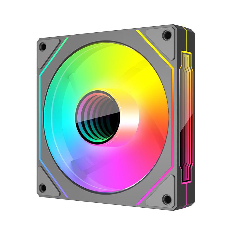 12cm ARGB 5V 3Pin 4 Pin PWM Silent Computer Cooler Fan Infinity Mirror CPU Case Cooling Fan 800-1800 RPM for PC Cooler and Case