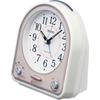Seiko שָׁעוֹן (שעון סייקו) שעון מעורר שעון שולחני QM750P אנלוגי, 31 שירים, התראה מלודית, לבן...