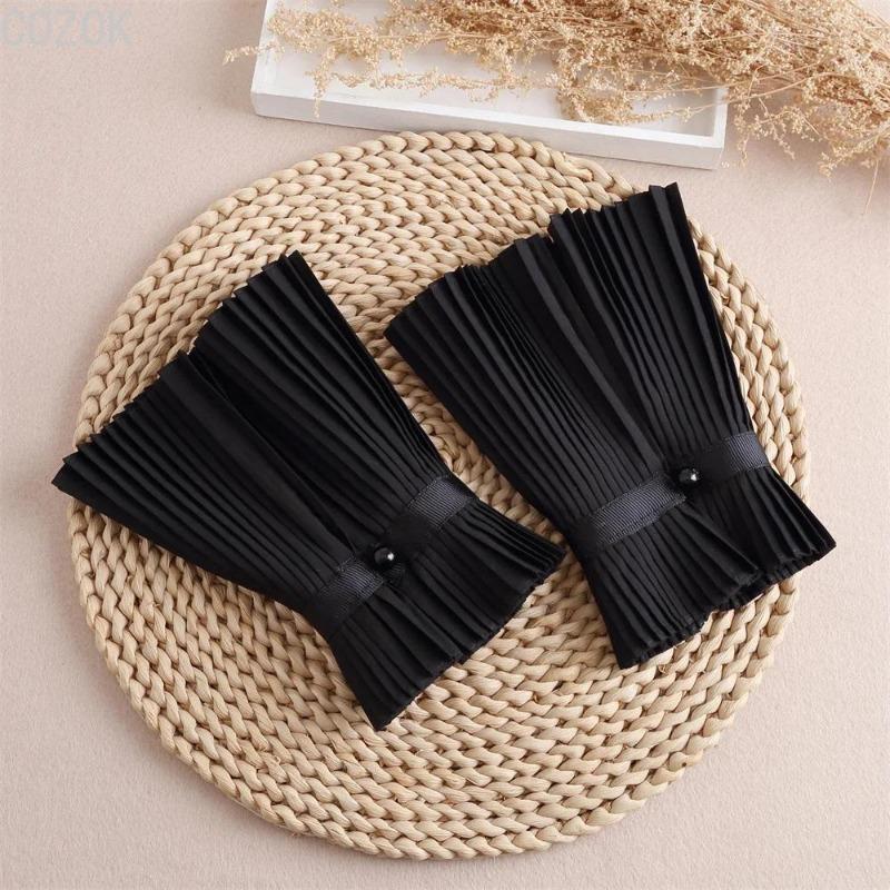 DIY Abnehmbare Manschetten Manschettenverlängerung Stickerei Spitze Gänseblümchen Falsche Ärmel Elastisch Wildes Handgelenk Plissiertes Organ Lolita Falsche Ärmel