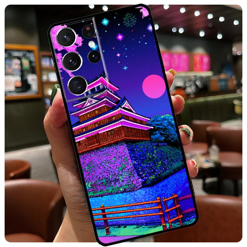 Pixel Art Aesthetic Phone Case For Samsung Galaxy S25 Ultra S20 S21 S22 S23 S24 Ultra S9 S10 Plus S25 FE Cover