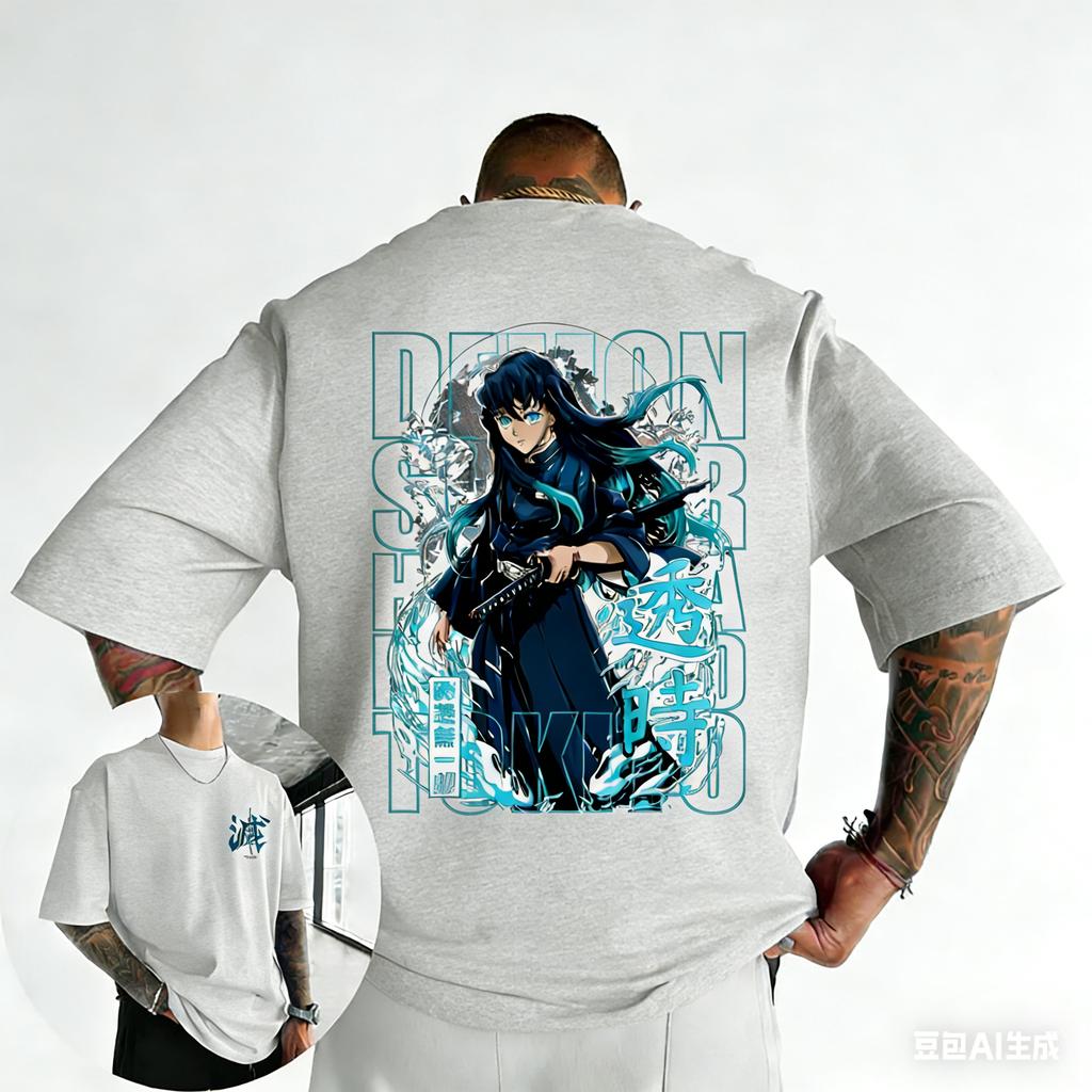 Demon Slayer Anime Time Transparent Ichiro Mens Tshirt 2026 SpringSummer New Y2K Super Style Mens and Womens Streetwear