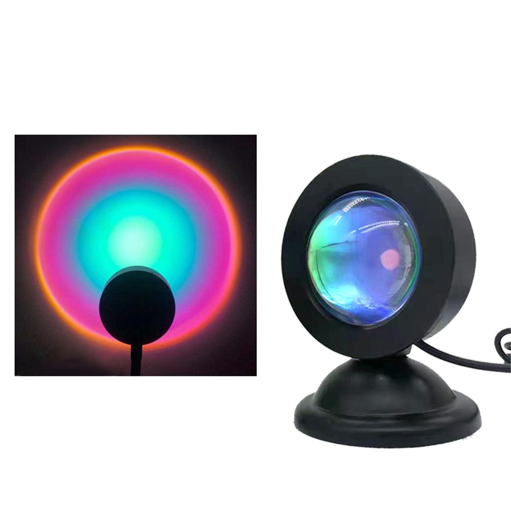 Mini USB Sonnenuntergangslampe LED Projektor Nachtlicht 16 Farben Schalter Regenbogen Atmosphäre Heim Schlafzimmer Hintergrund Wanddekoration Geschenk