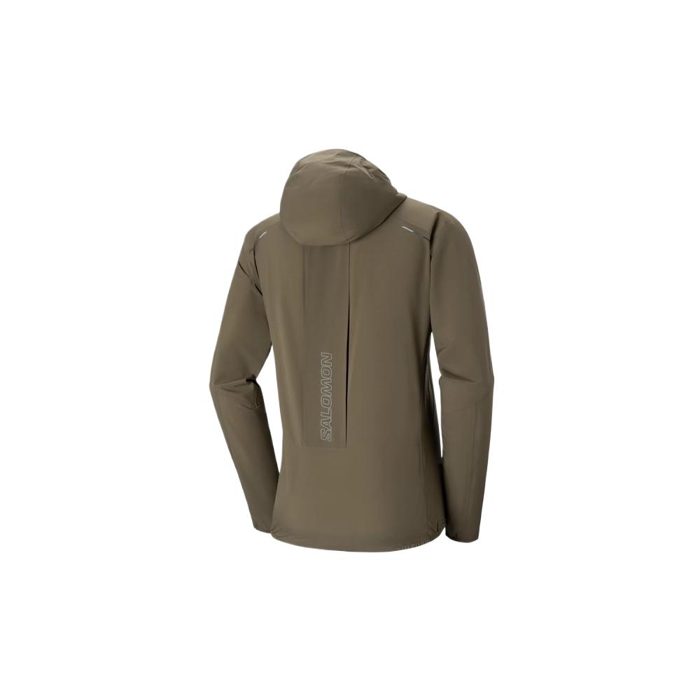 Salomon Running Series Windproof Waterproof Durable Hooded Jacket Men Jacket Brown C22718