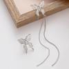 Light Luxury Asymmetrical Butterfly Tassel Ear Cuff with Niche Design