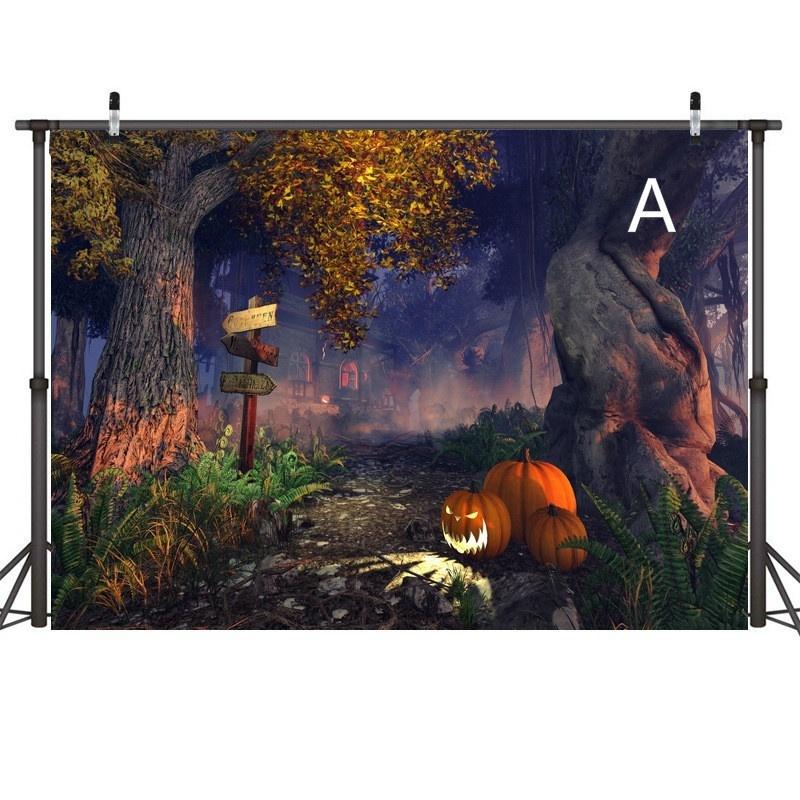 New Halloween Scary Skull Holiday Venue Layout 3D Studio Background Cloth