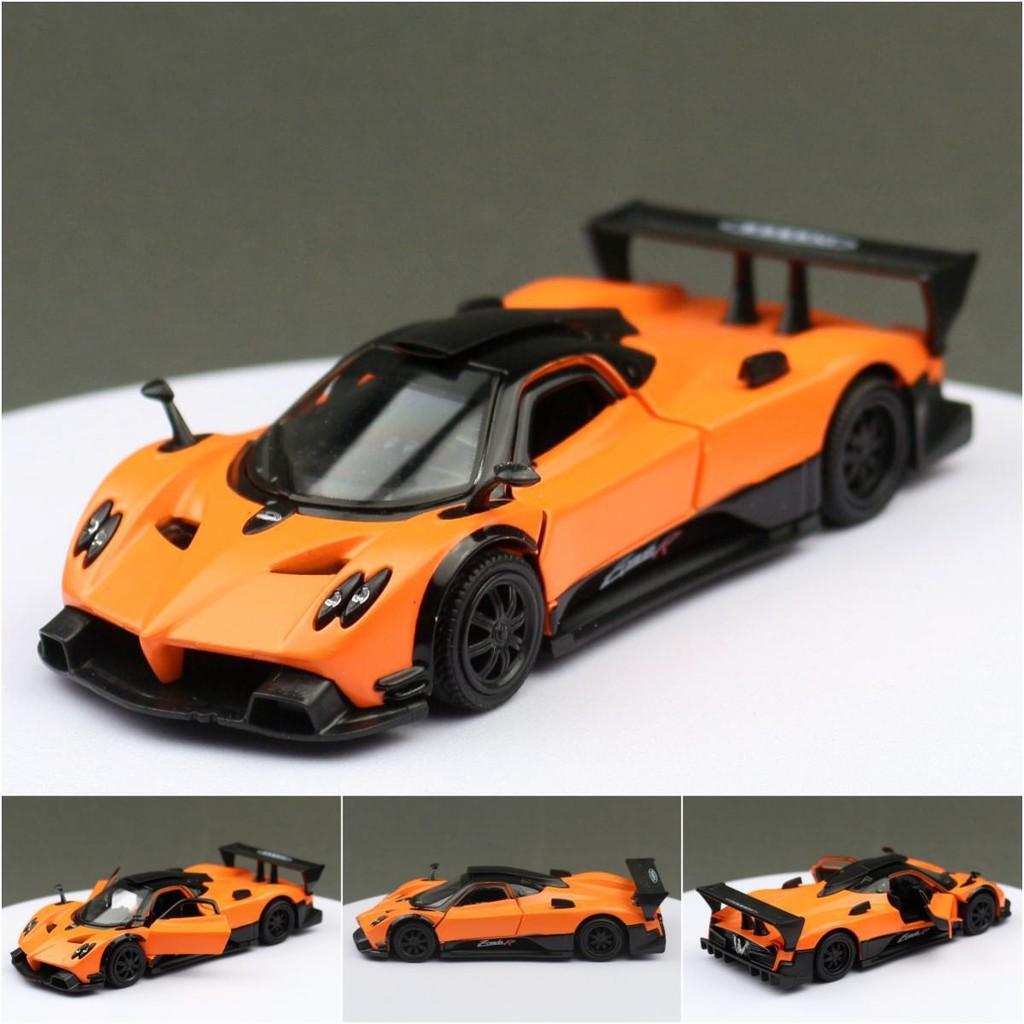 

Zonda Pagani F Diecast Alloy Car Model With Opening Doors For Gift Display And OrangeRed