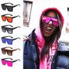 Vintage Cool Oversized Sunglasses One Piece UV400 Protection Big Frame Shades Eyewear for Women & Men