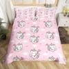 Rainbow Unicorn Quilt Cover Charming Dreamy Horse Comforter Cover Cartoon Little Unicorn Bed Cover Kit Single Size For Girl Teen Kawaii Gifts