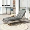 Pallet Cushion, Removable Seat Cushion with Fastening Straps, Pallet Pad for Most Loungers, 198x65x13cm, Light Gray