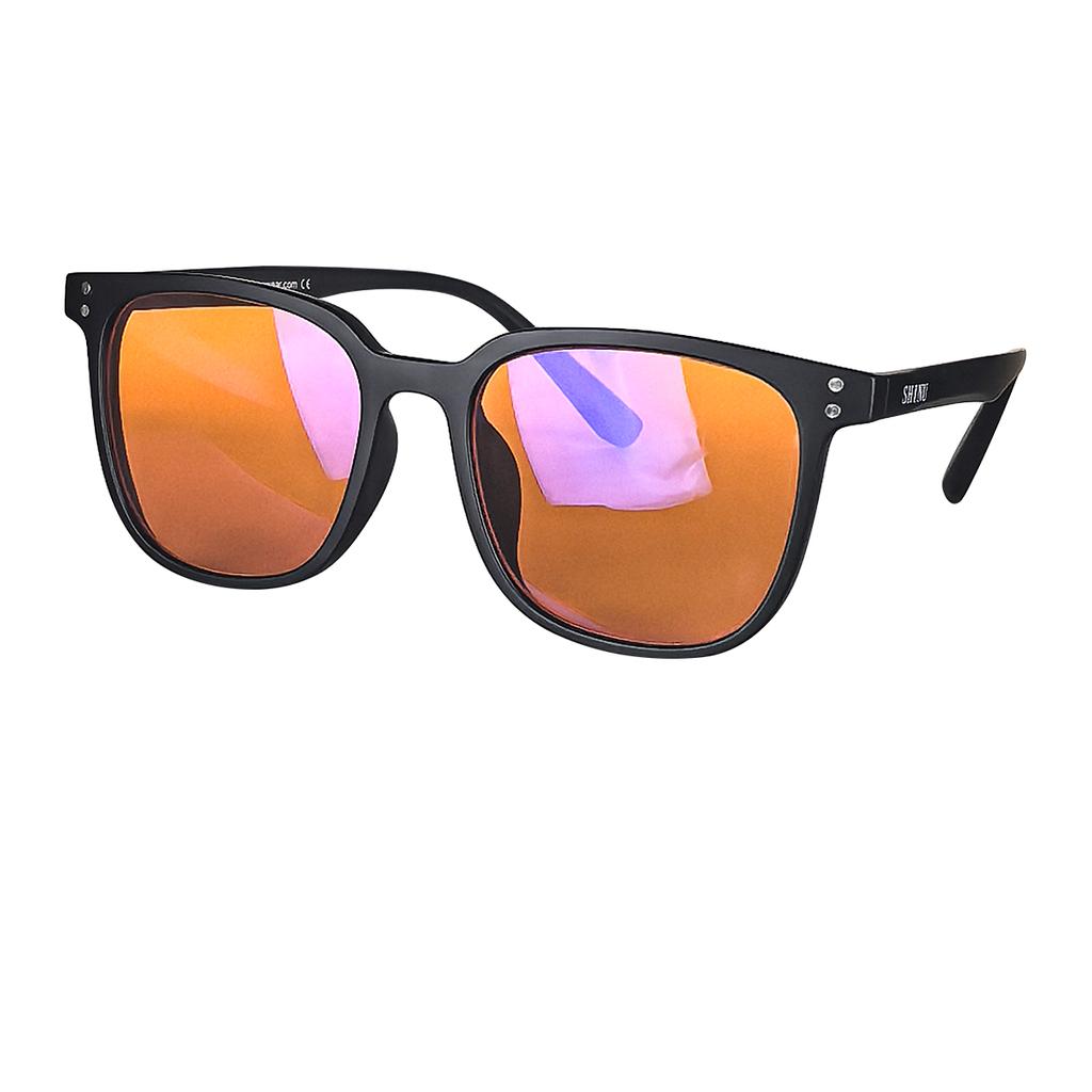 SHINU Orange Lens Anti Blue Light Glasses for Computer or Long Time Gaming Tr90 Frame Y2k Glasses
