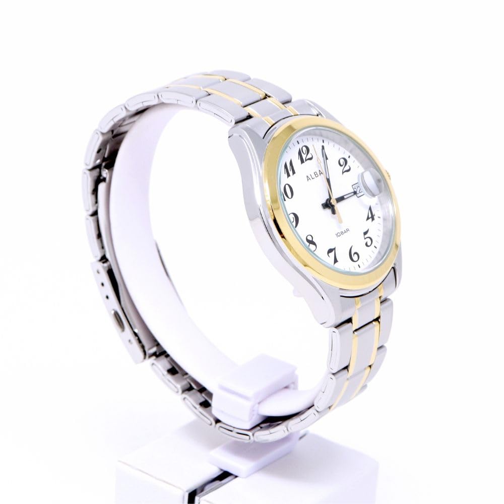 Seiko Watch Alba Watch Quartz Stainless Steel Reinforced Waterproof for Daily Life Analog SEIKO ALBA Color Men's (10 ATM) (Combination (AEFJ407))