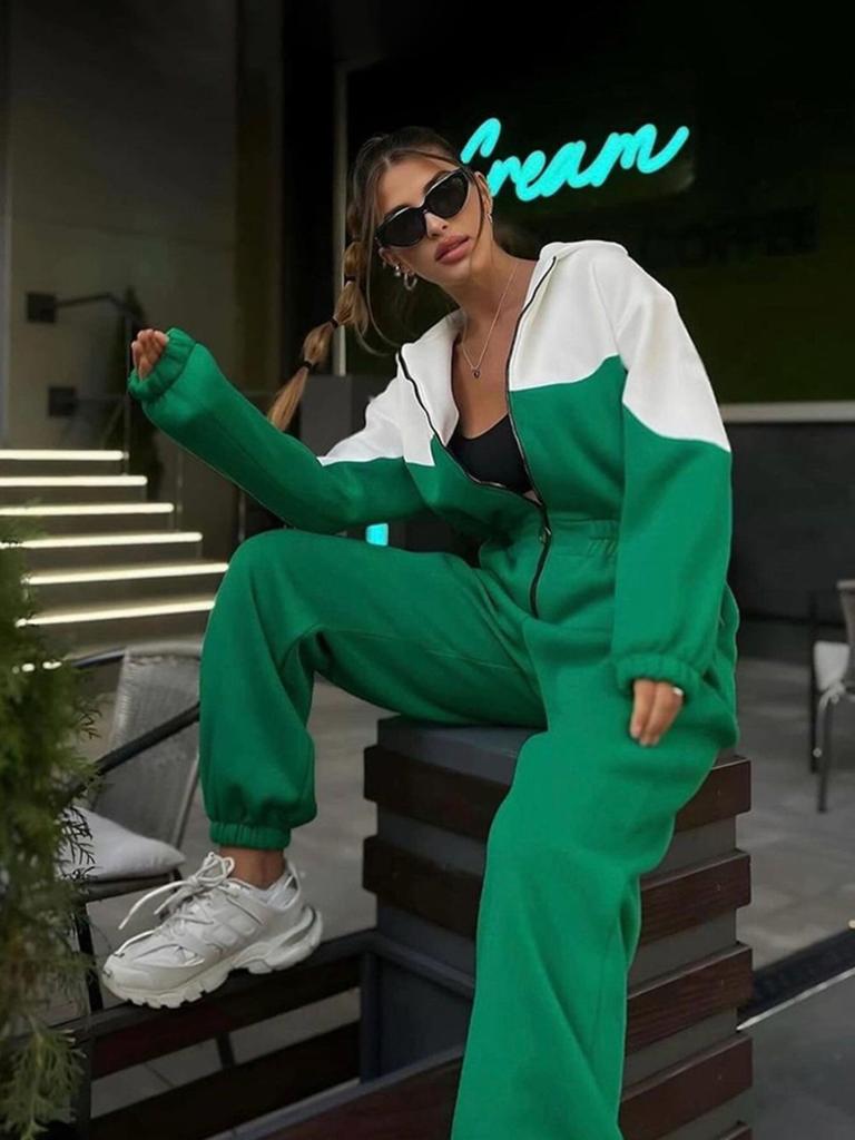 Women's Jumpsuit Casual Contrast Color Jumpsuit