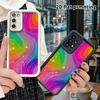 Phone Case: 2D Flat Samsung Galaxy A34 A35 M05 M06 S20 S22 S21 FE Plus 5G Gradient Protective Case, Full Rainbow Colors, Christmas and Halloween Gift